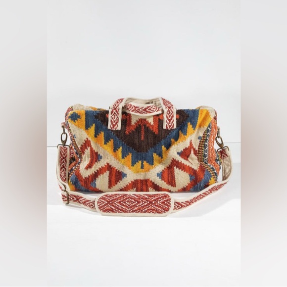 🆕 RUGGINE | BOHO CHIC WEEKENDER DUFFEL BAG - Picture 2 of 7